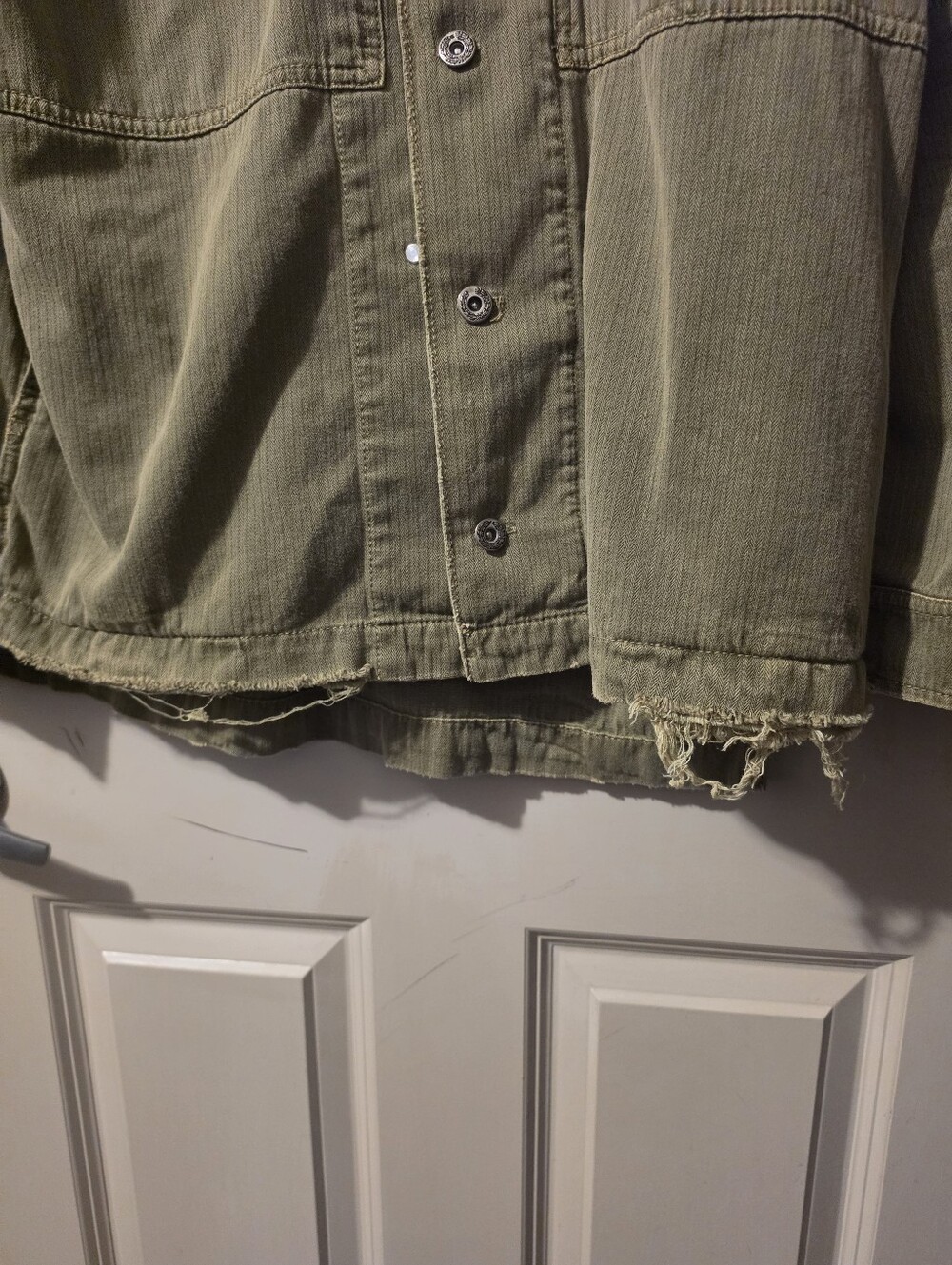Women's Olive Green Utility Jacket L - Picture 3 of 8